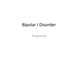 Bipolar I Disorder
