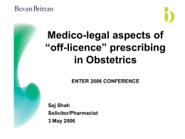 Medico-legal aspects of “off