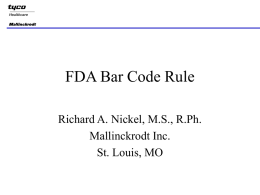 FDA Bar Code Rule