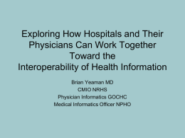 "How Hospitals and Physicians Can Work Together Toward the