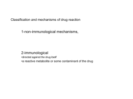 Classification and mechanisms of drug reaction