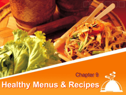 Healthy Menus & Recipes