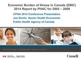 Presentation - Canadian Public Health Association