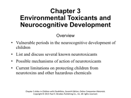 Chapter 3 Environmental Toxicants and