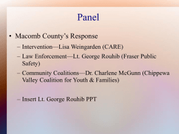 Community Panel by Dr. McGunn from Chippewa Valley Coalition