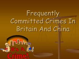 Frequently Committed Crimes In Britain And China谢芸６１６