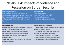 NC-BSI: Project Title - National Center for Border Security and