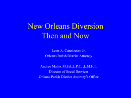 New Orleans Power Point Presentation on Diversion, National