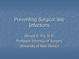 Preventing Surgical Site Infections