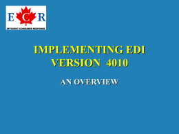 EDI 4010 Implementation