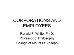 corporations and employees - Mount St. Joseph University