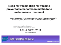 Prevalence of Viral Hepatitis at the Beth Israel Medical