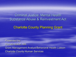 Presentation on Charlotte County Planning Grant Activities