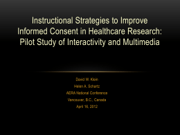 Instructional Strategies to Improve Informed Consent in Healthcare