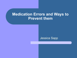 Medication Errors and Ways to Prevent them