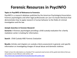 Education Resources in PsycINFO