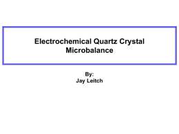 Electrochemical Quartz Crystal Microbalance