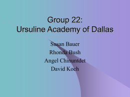 Group 22: Ursuline Academy of Dallas