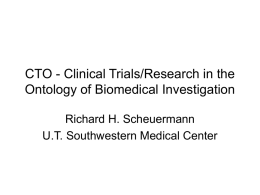 CTO - Clinical Trials/Research in the Ontology of Biomedical
