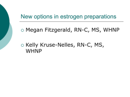 New options in estrogen preparations