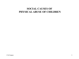 Social Causes of Physical Abuse