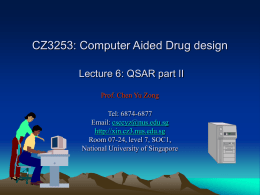 Lecture 6: Drug Design Methods I: QSAR - BIDD