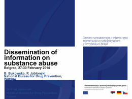 Dissemination of information on substance abuse Belgrad, 27