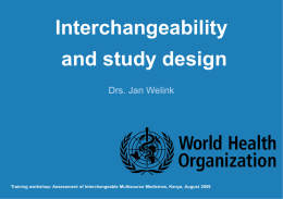 Interchangeability and study design