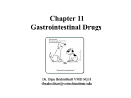 Antiulcer Drugs - Dr. Brahmbhatt`s Class Handouts
