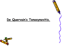 Causes of De Quervain`s Tenosynovitis
