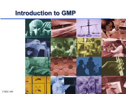 GMP Orientation Course