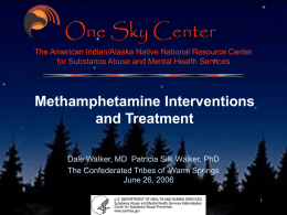 Methamphetamine Interventions and Treatment