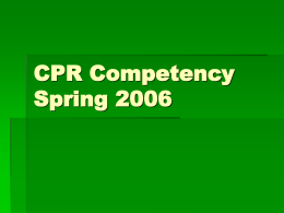 CPR Competency Spring 2006