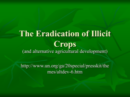 The Eradication of Illicit Crops