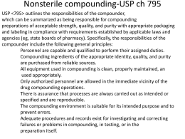 Nonsterile compounding