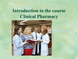 GENERAL PRINCIPLES OF CLINICAL PHARMACOLOGY