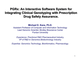 PGRx: An Interactive Software System for Integrating Clinical