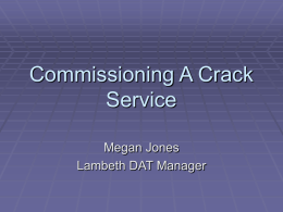 Commissioning Crack Services