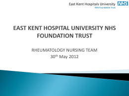 EAST KENT HOSPITALS UNIVERSITY NHS FOUNDATION TRUST