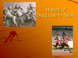 Drug Use In Sport