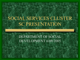 social services cluster sc presentation