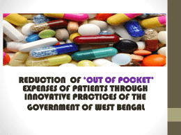 Reduction of out of pocket Expenses on health in west bengal