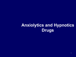 Anxiolytics and Sedative Hypnotics