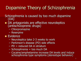 Dopamine Theory of Schizophrenia