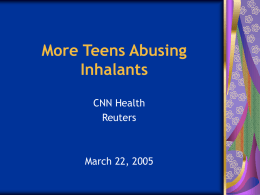 More Teens Abusing Inhalants
