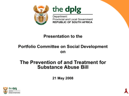 dplg PROJECTS/PROGRAMMES TO SUPPORT IMPLEMENTATION