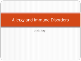 Allergy and Immune Disorders