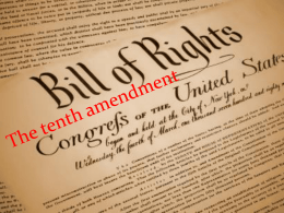 The Tenth Amendment - Spenceportfoliosfall2011