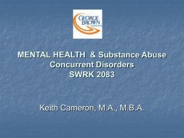 MENTAL HEALTH & Substance Abuse - cameke