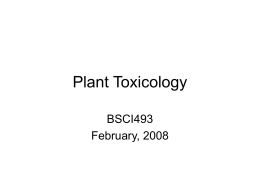 Plant Toxicology